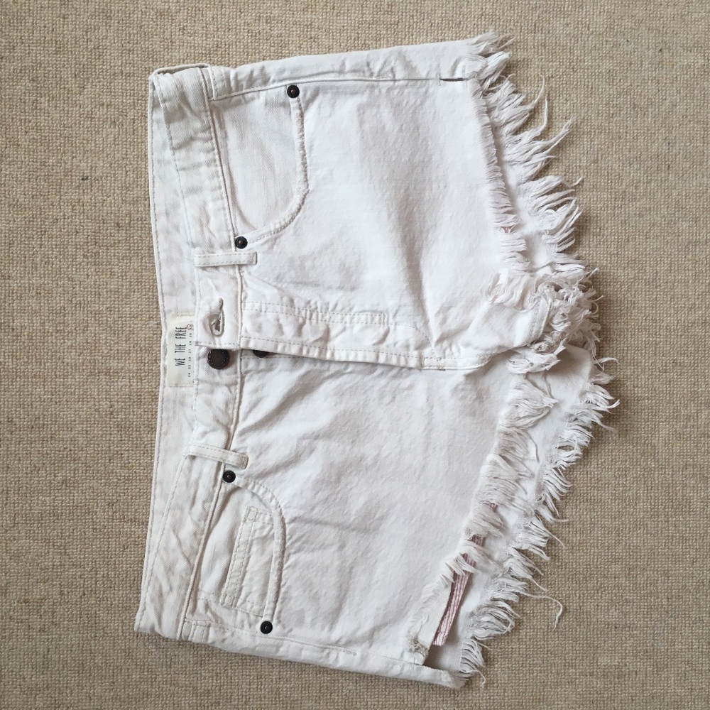 NWOT Women's Free People White Denim Shorts
